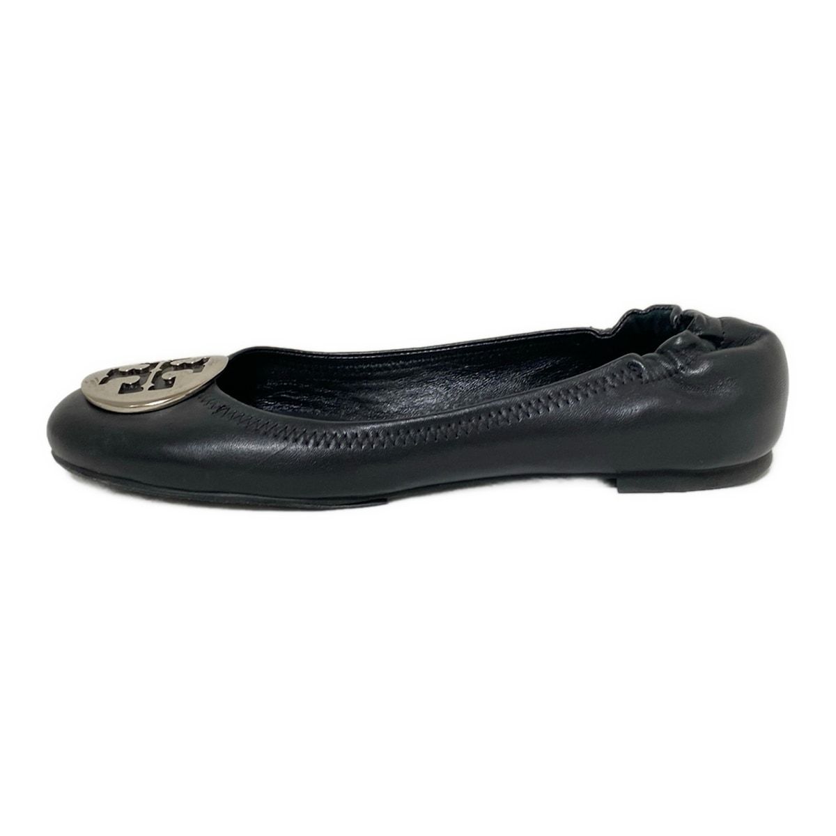 TORY BURCH トリーバーチ フラットシューズ 7 M レディース - 黒 レザー