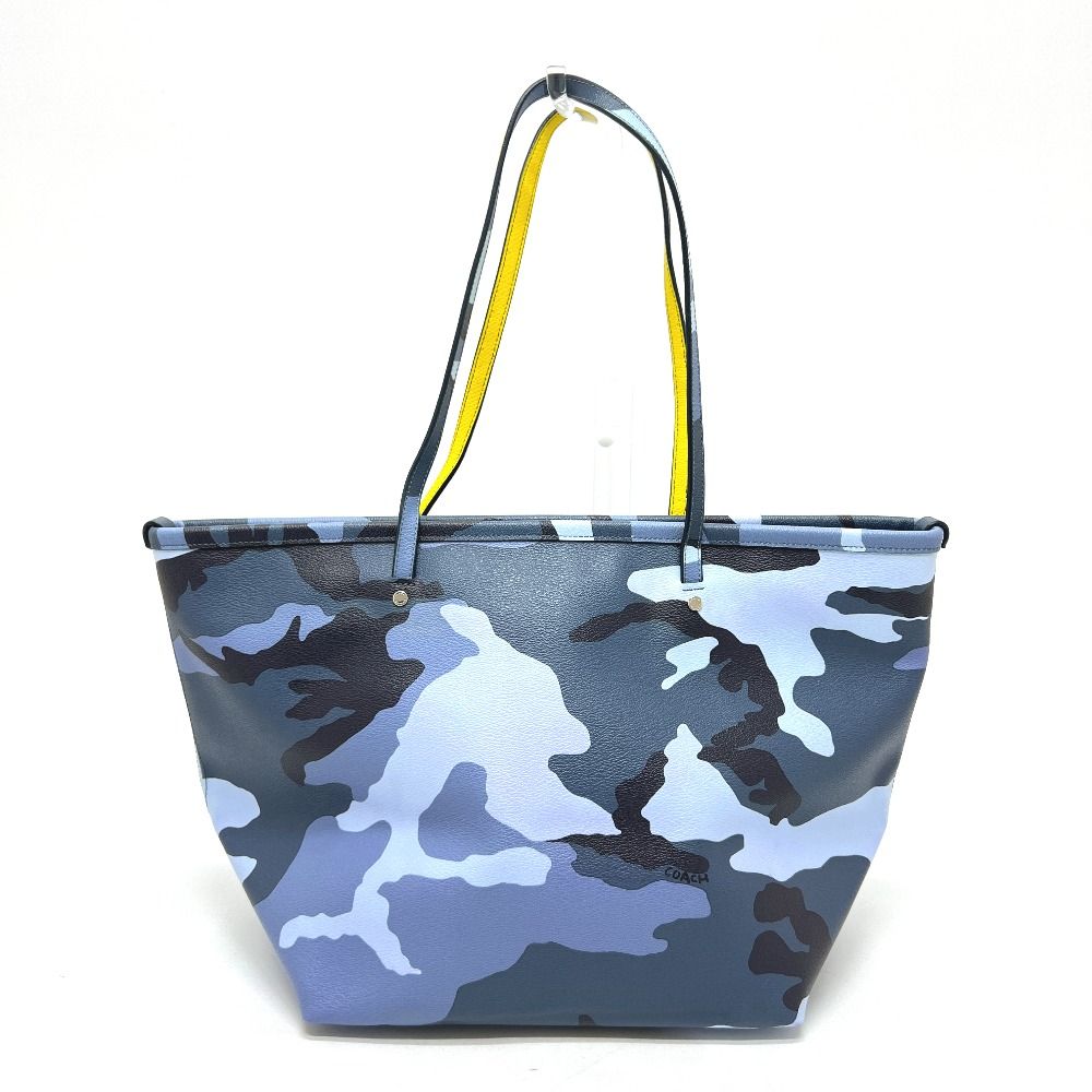 COACH コーチ トートバッグ 迷彩 カモフラージュ PVC ブルー DECORATOM_COM_BR