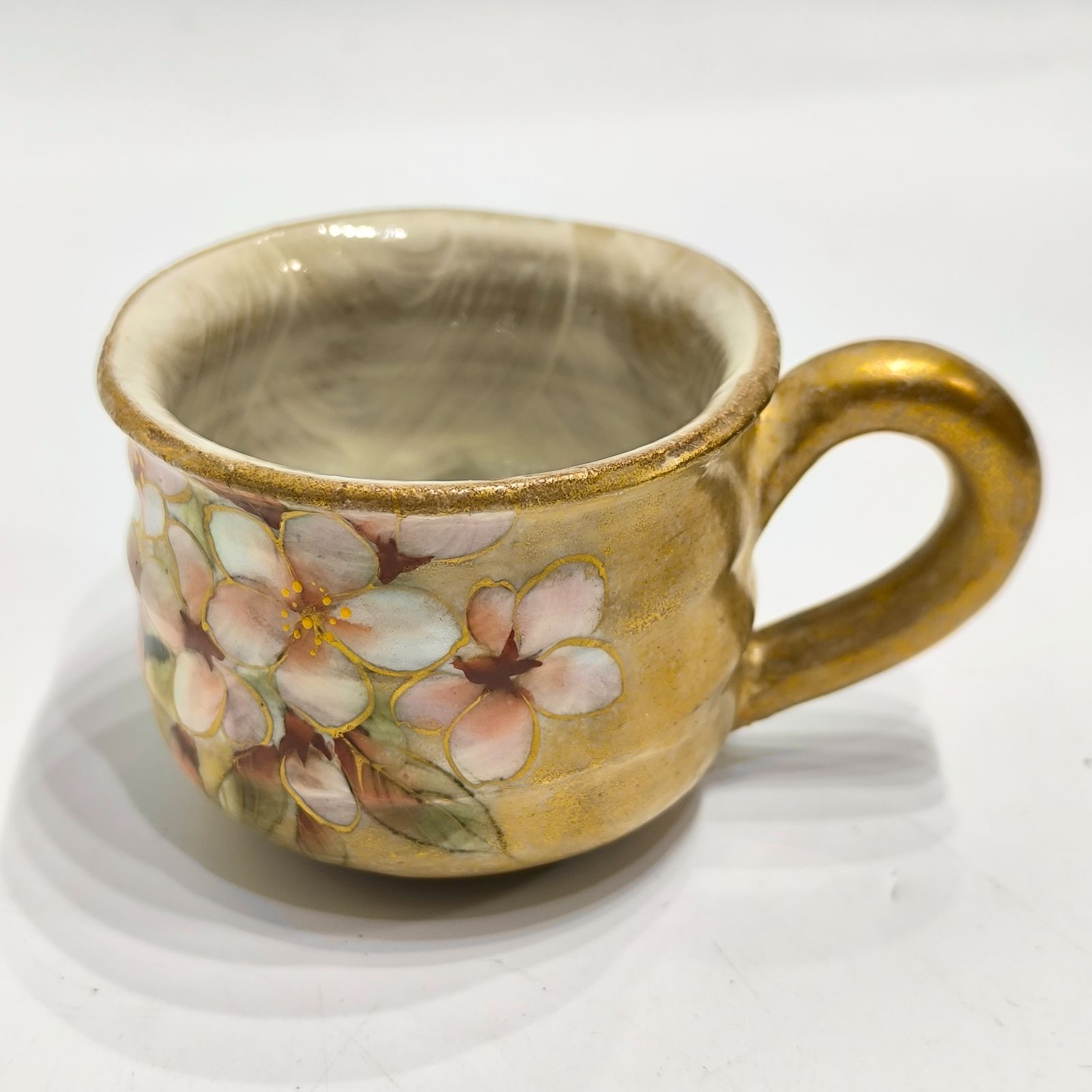 2 京焼 陶葊 陶あん 色絵金彩 藤絵 カップ ソーサー