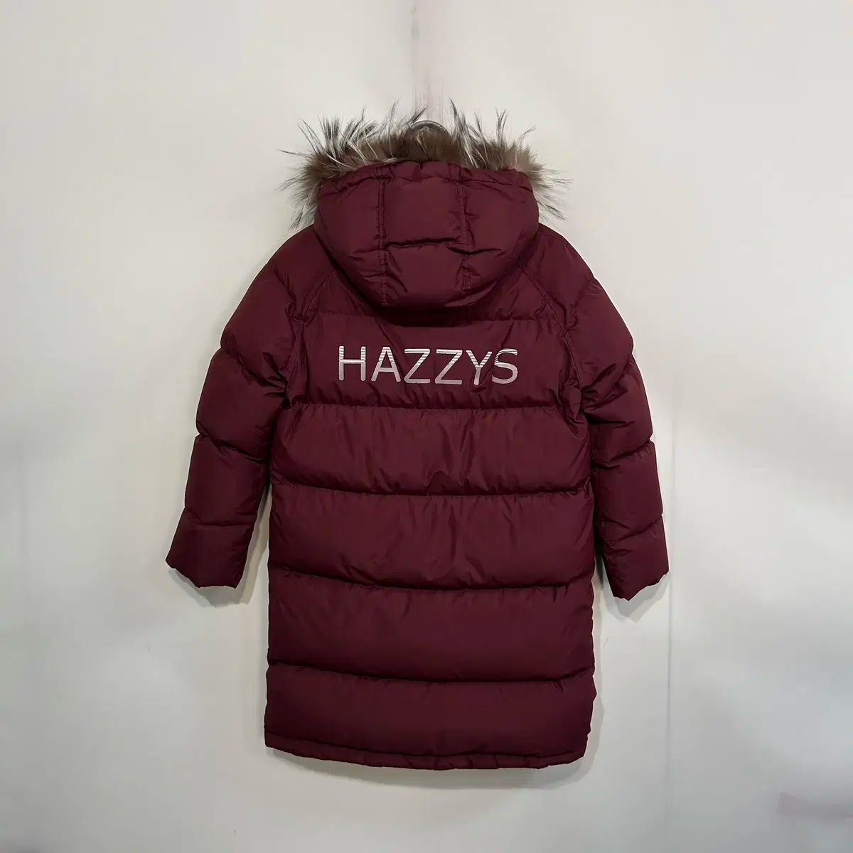  HAZZYS ヘジス キッズ ガチョウファー ロングダウンジャケット 155 その他 ジャケット ブルゾン