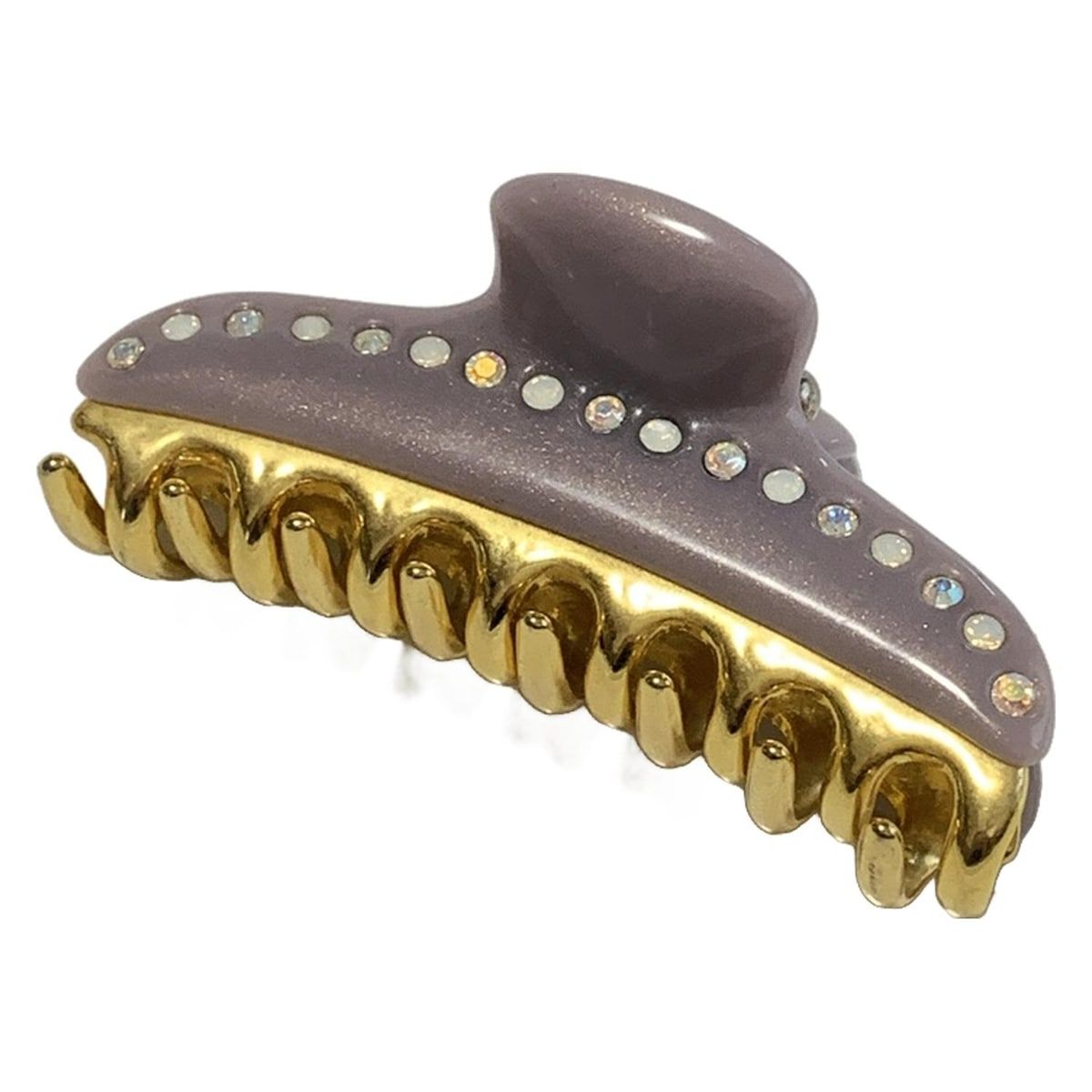 acca アッカ - ライトパープル×ゴールド ヘアクリップ ラインストーン