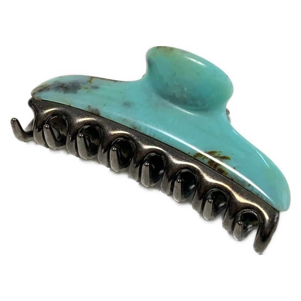 acca アッカ アクセサリー - ターコイズブルー×ダークブラウン×ブロンズ ヘアクリップ