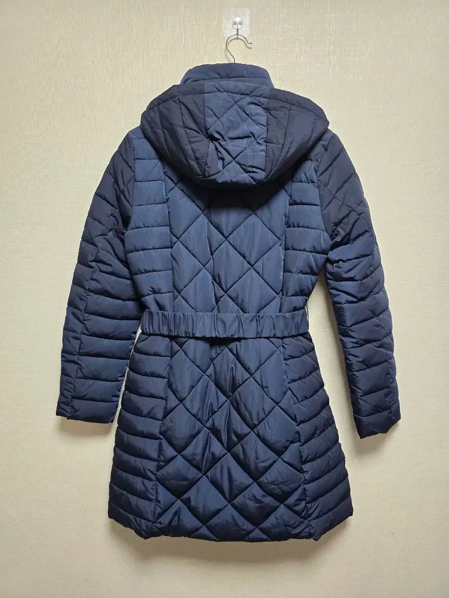 Tommy Hilfiger トミーヒルフィガー ネイビー キルティング フード ロングダウンジャケット