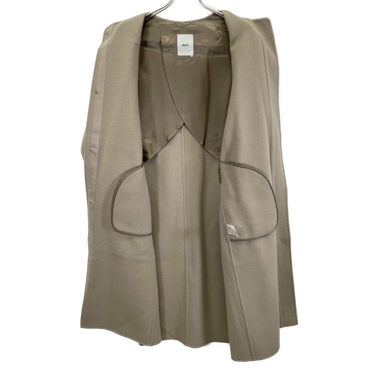 ebure エブール 3210200039 ﾍﾞｰｼﾞｭ ｽｰﾊﾟｰ120 Sｳｰﾙ ﾀﾞﾌﾞﾙﾋﾞｰﾊﾞｰ ﾉｰｶﾗｰ ﾛﾝｸﾞｺｰﾄ 36 GULLKHAN_COM