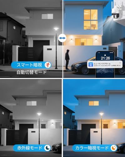 防犯カメラ 屋外 800万画素対応 液晶モニター付き 2台セット 自動追尾機能 360°全方位監視 無線防犯カメラ 夜間 撮影 発光威嚇 室内 監視カメラ 1TBHDD内蔵 24時間録画機能付き 遠隔監視 スマホ連動 動体検知 I 31ccdd86 WWW_OPDRERGINERDOGAN_COM