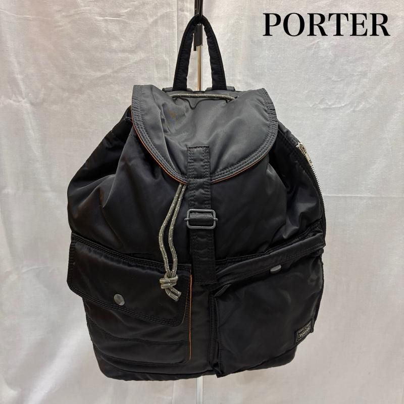 ポーター 吉田カバン PORTER TANKER デイパック リュックサック black orange メンズ ISItems 古着