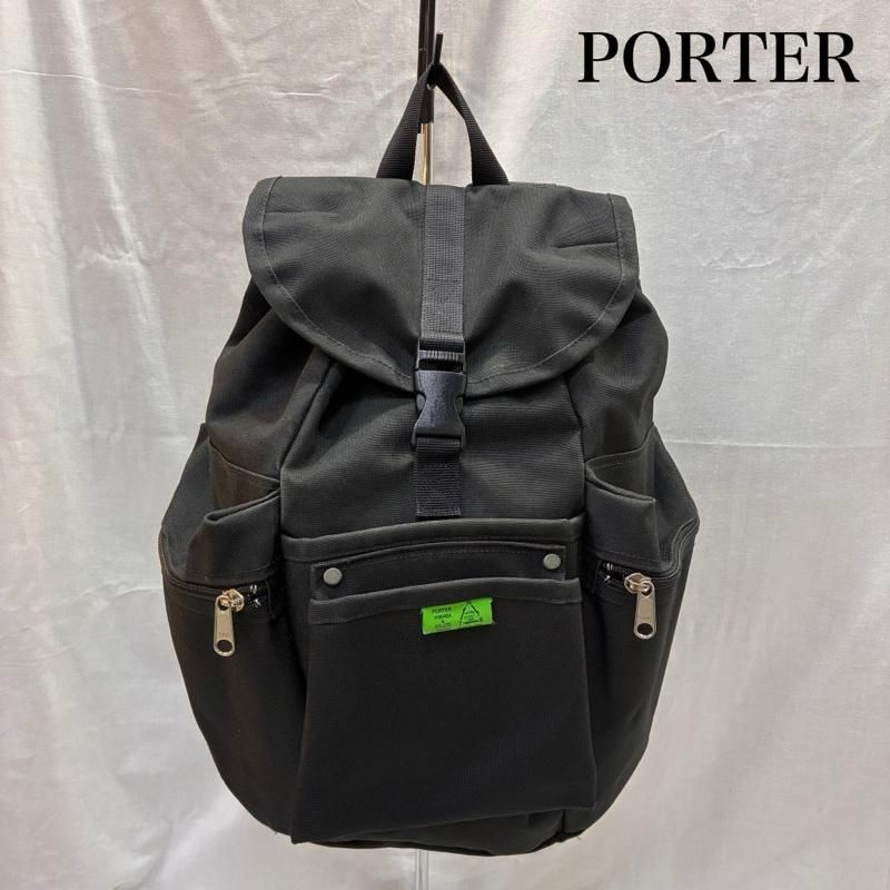 ポーター 吉田カバン PORTER Union rucksack BLACK ポリエステルキャンバス生地 メンズ 表記無し ISItems 古着 50146264