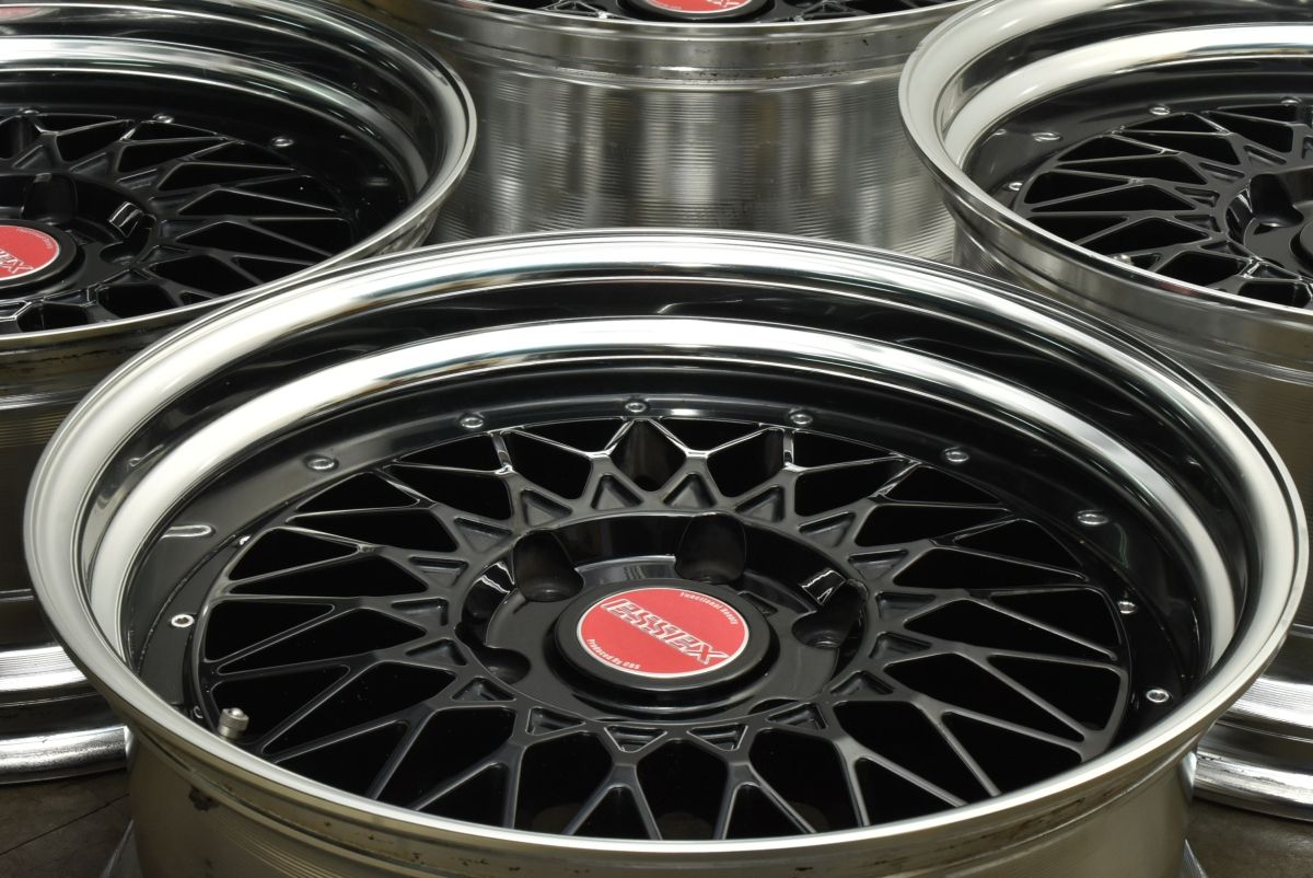 メッシュ系 2ピース ESSEX Type ENCM 18 in 8 J 12 9 25 PCD 139 7 4本 200系 ハイエース レジアスエース カスタムサイズ