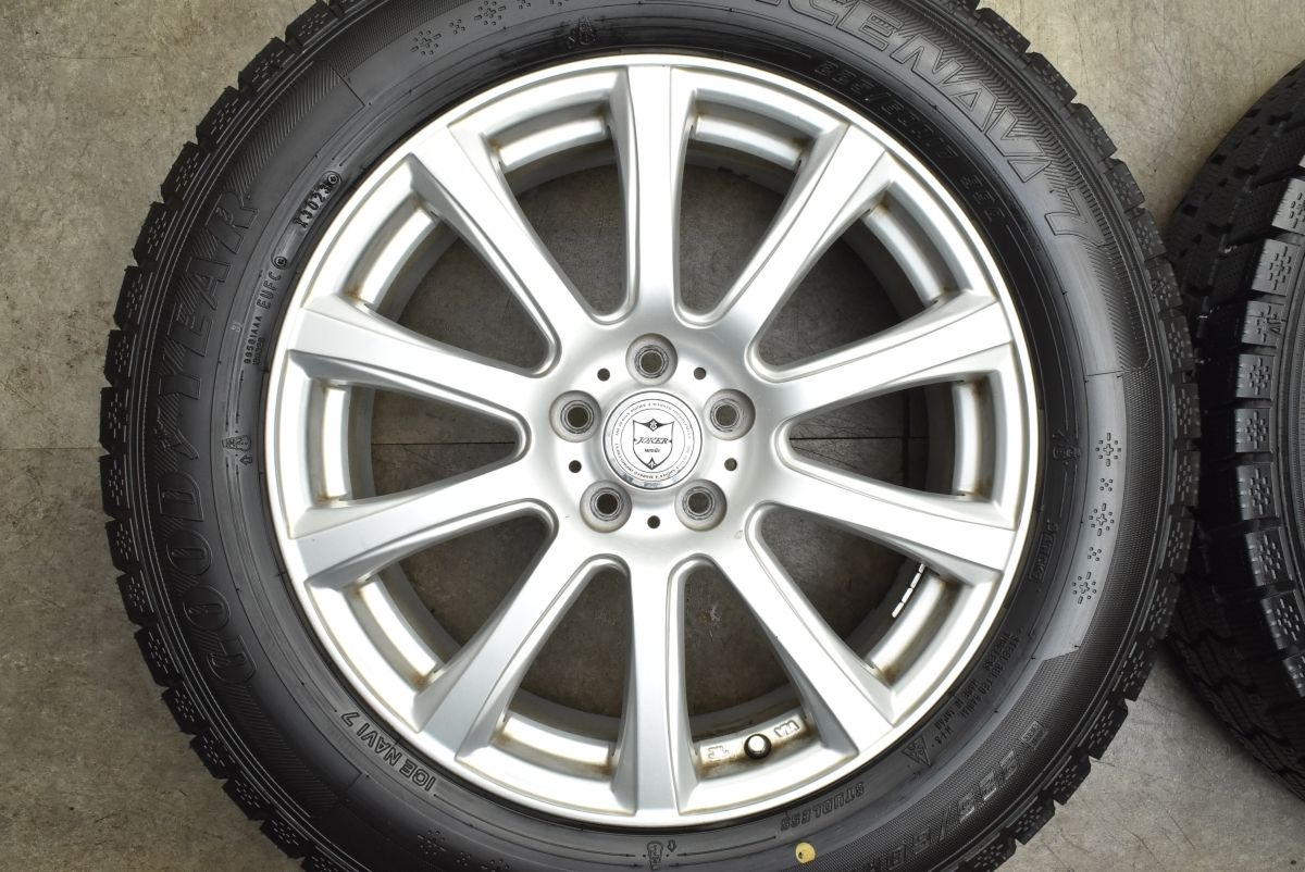 製 バリ溝 JOKER 17 in 7 J 50 PCD 100 グッドイヤー アイスナビ7 225 60 R スバルXV SJ フォレスター スタッドレス