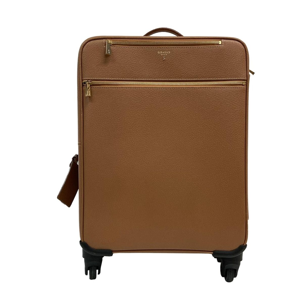 SERAPIAN セラピアン キャリーバッグ - ライトブラウン TSAなし 本体ダイヤルロックなし レザー