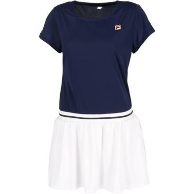 FILA フィラ 51ワンピース レディース テニス ウィメンズ 吸水速乾 UVカット テニス マルチスポーツ トレーニングウェア 半袖 フィラネイビー EL0015-20Z