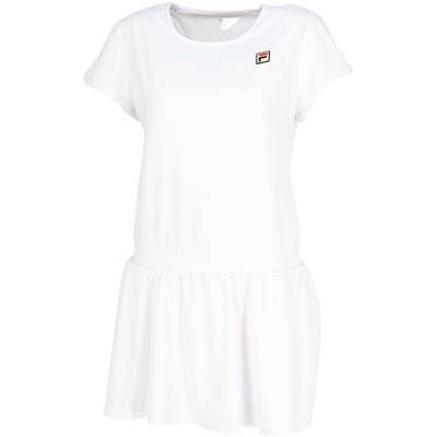 FILA フィラ 51ワンピース レディース テニス ウィメンズ 吸水速乾 UVカット テニス マルチスポーツ トレーニングウェア 半袖 ホワイト EL0015-01Z