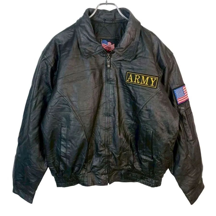 USA Leather米軍アメリカ軍U.S.ARMY中綿入り本革リアルレザー