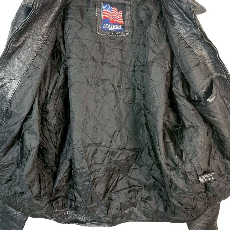 USA Leather米軍アメリカ軍U.S.ARMY中綿入り本革リアルレザー