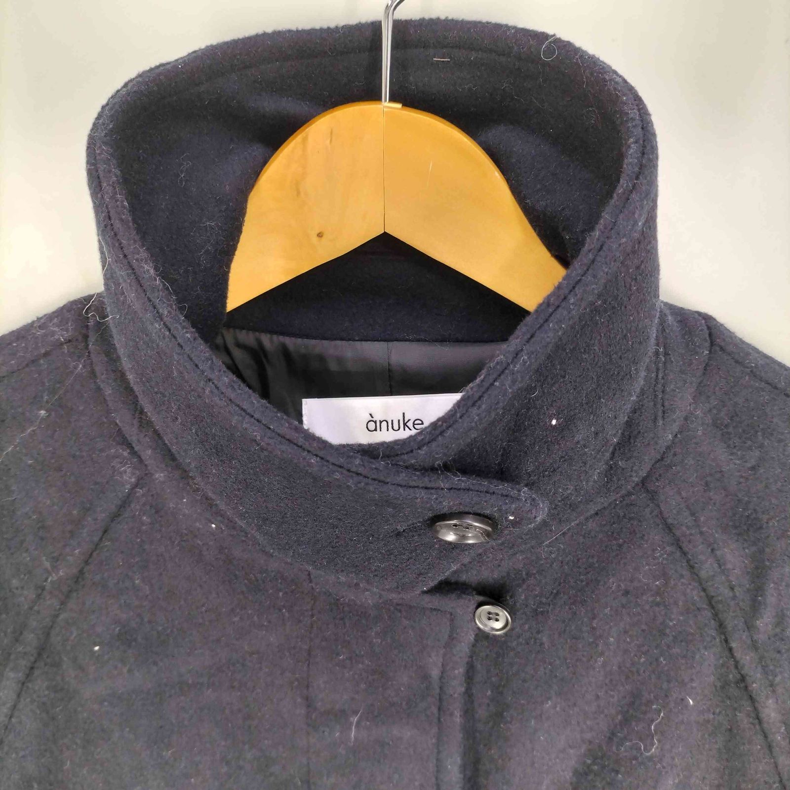 ユーズドフルギ 古着 anuke 24AW Wool Soutiencollar Coat ウールステンカラーコート レディース JPN 38 GULLKHAN_COM