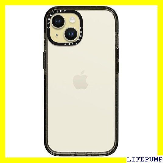 CASETiFY インパクト iPhone 15 ケース MIL規格準拠 4x MIL-STD-810G | 2.5mからの落下試験をクリア - クリア ブラック 1119