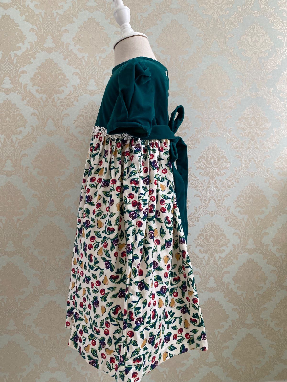 Size 120】vintage オシュコシュ ワンピース フルーツ柄 ワンピース