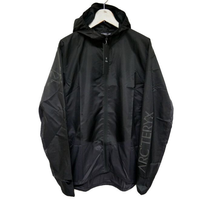 ARC TERYX アークテリクス 正規 Norvan Windshell Hoody M 始祖鳥ロゴ ウィンドシェルフーディー ジップパーカー X00000774801 Black Graphite ブラック 黒 M
