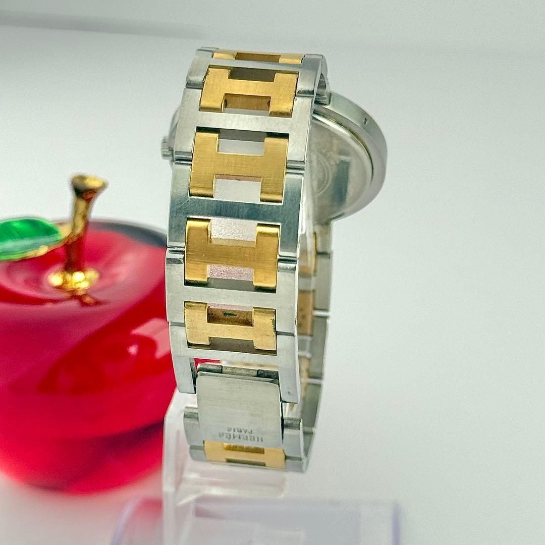 エルメス クリッパー Hベルト ラウンド 新品電池 メンズ 腕時計 875  