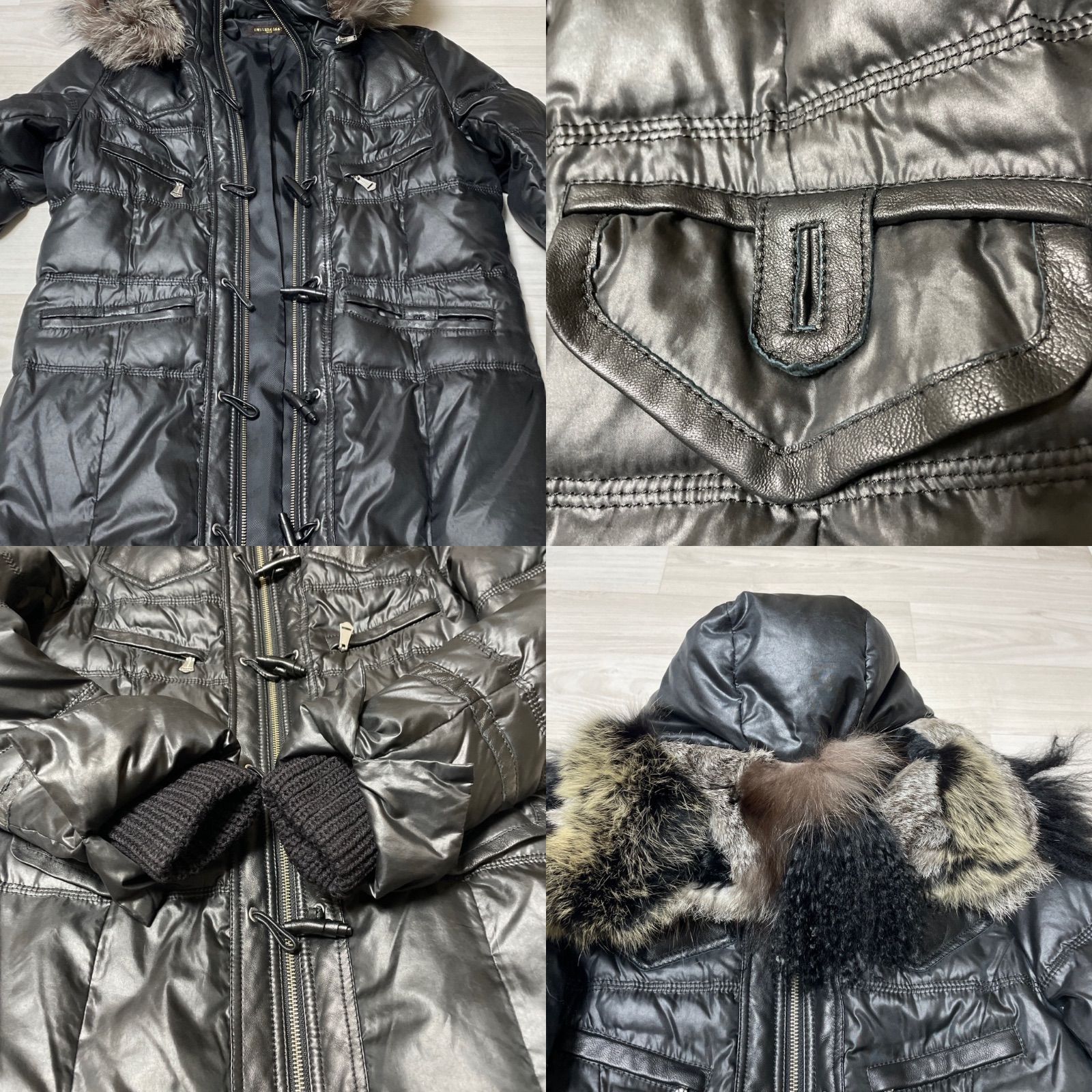 CHELSEAGARB チェルシー ガーブ ブラック ダウンジャケット ファー