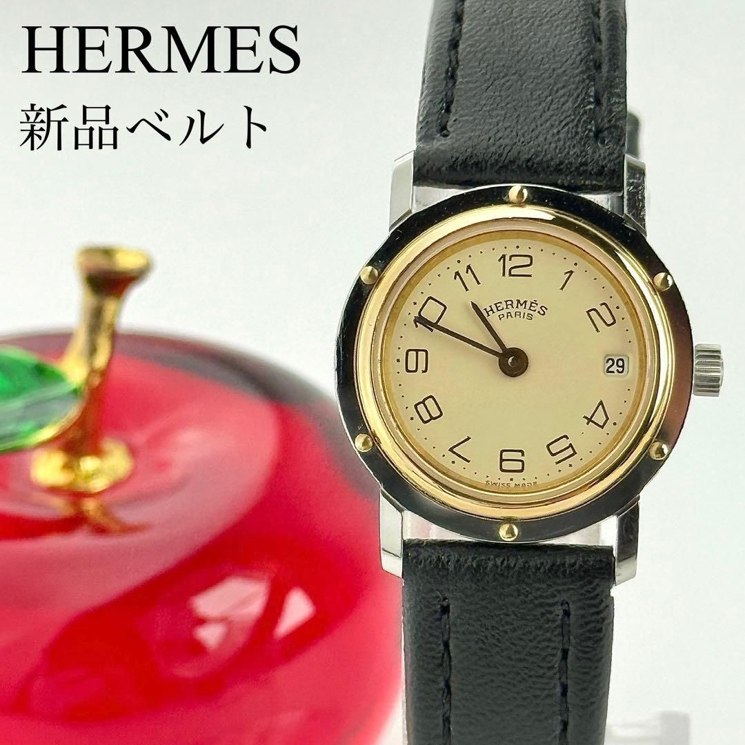 エルメス クリッパー ベルト ラウンド 電池 レディース 腕時計789