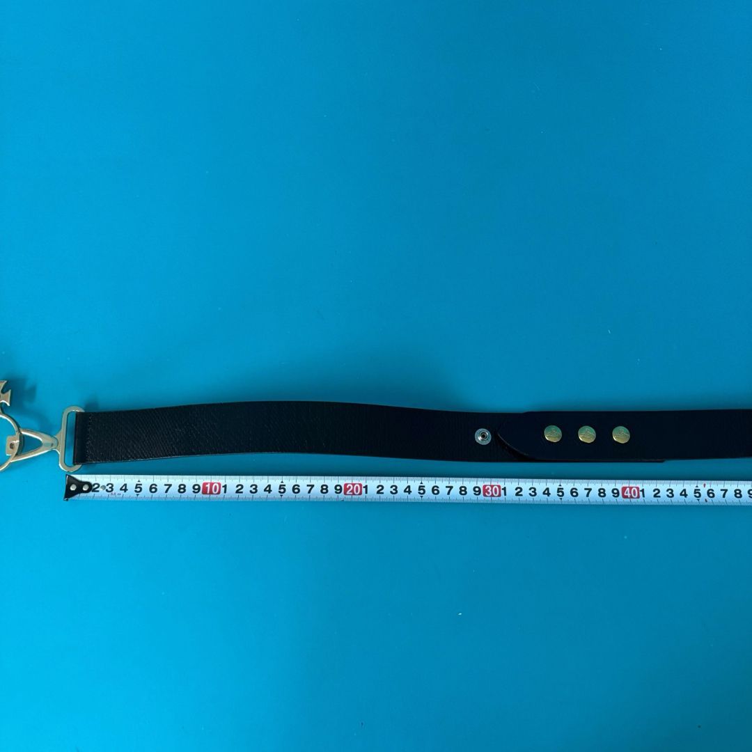 A15ヴィヴィアンウエストウッド レザーベルトブラックオーブデザインユニセックス
