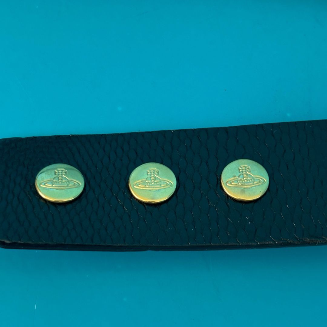 レザーベルトブラックオーブデザインユニセックス