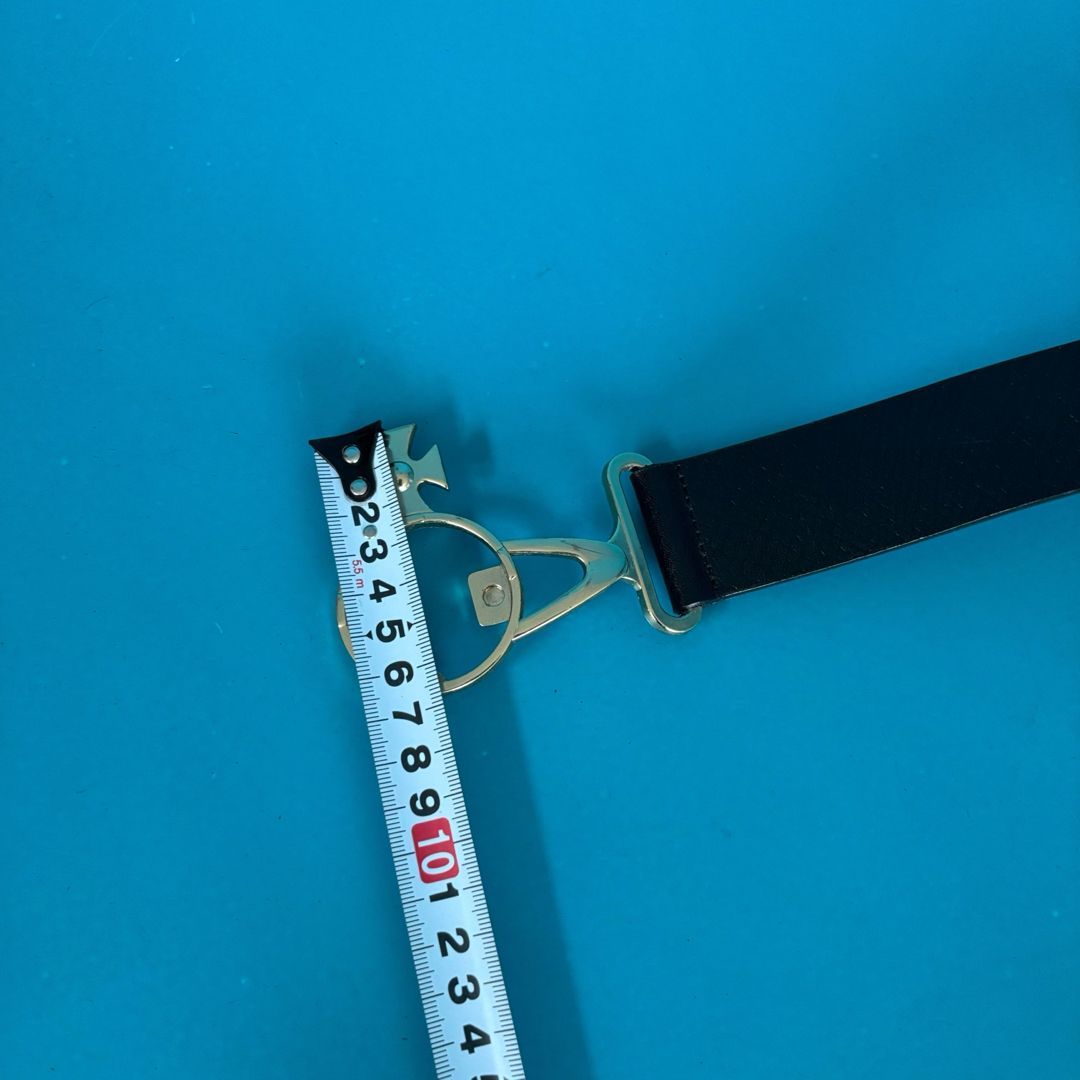 レザーベルトブラックオーブデザインユニセックス