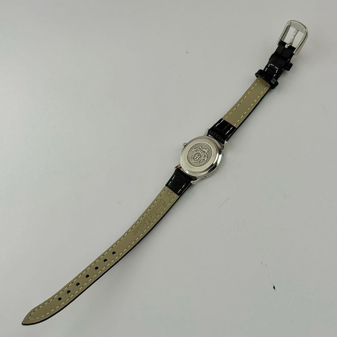 エルメス クリッパー ネイビー 新品ベルト 新品電池 レディース 腕時計