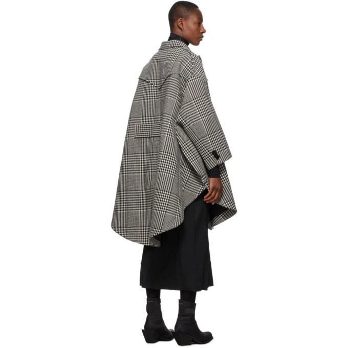 新品同様 MM6 Maison Margiela ウール グレンチェック柄 オーバー