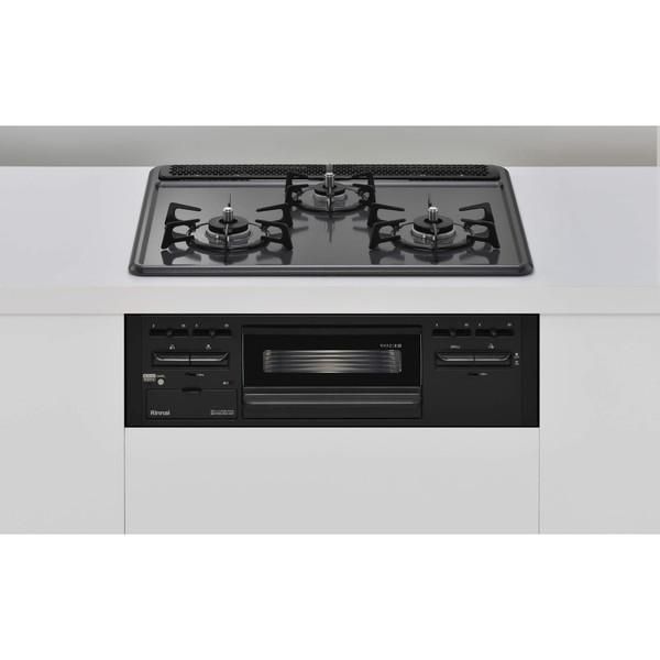 Rinnai RB32AM5H2SA-BW-LP ビルトインガスコンロ プロパンガス用 3口 両側強火タイプ 幅60cm
