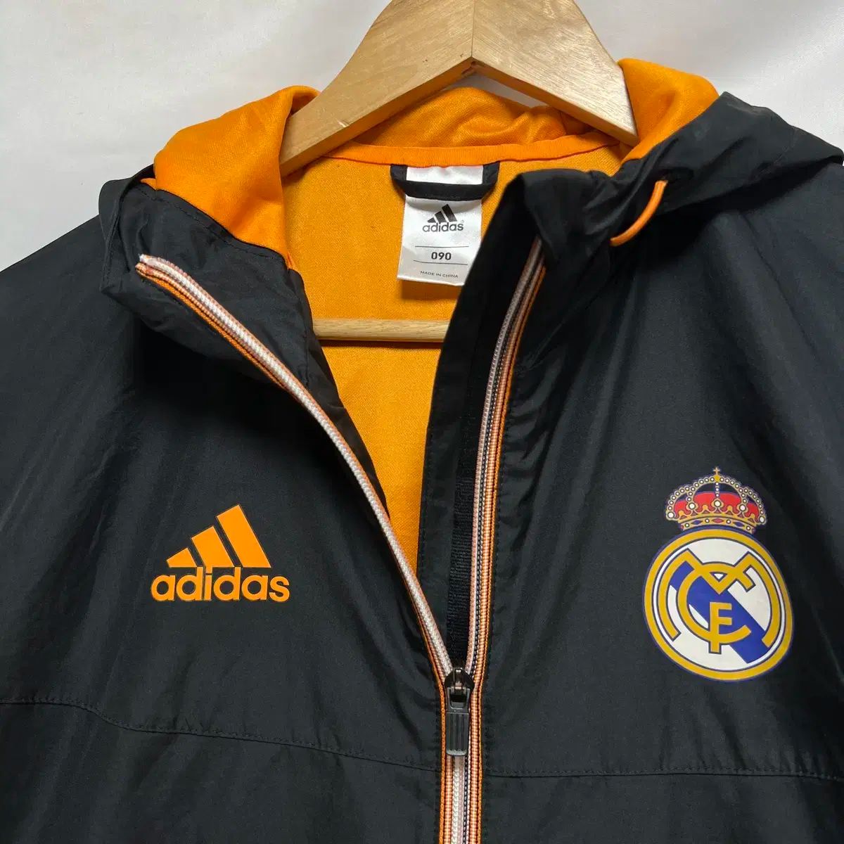 美品　90s adidas レアル・マドリード ウィンドブレーカー 正規品/90 アディダス レアルマドリード トレーナー 1314 ブラック