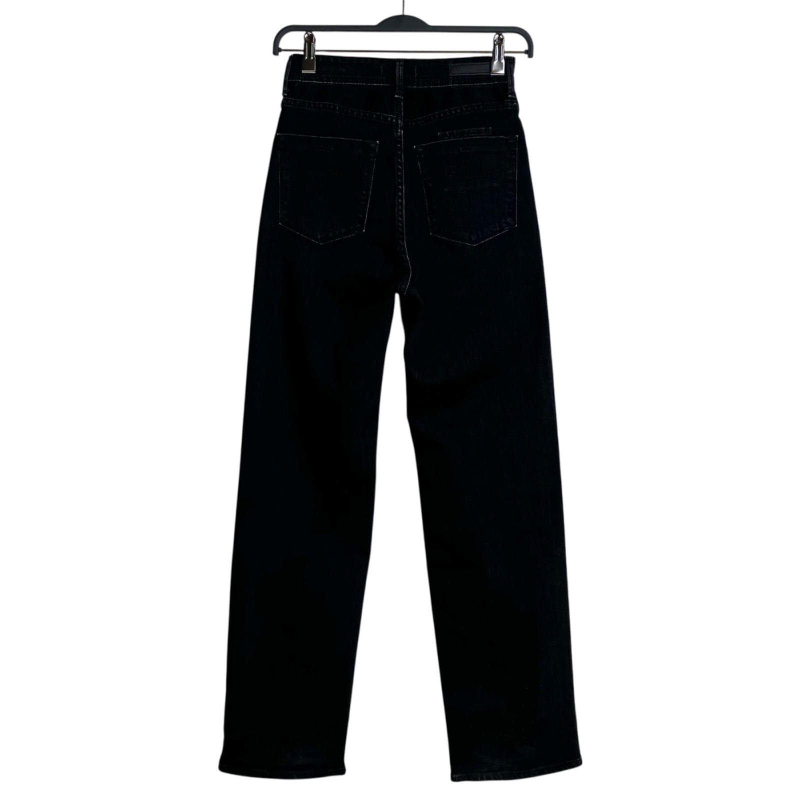 YANUK ボーイズストレート LEA OBK 23 ブラック黒 ヤヌーク デニムパンツ コットン 57142237