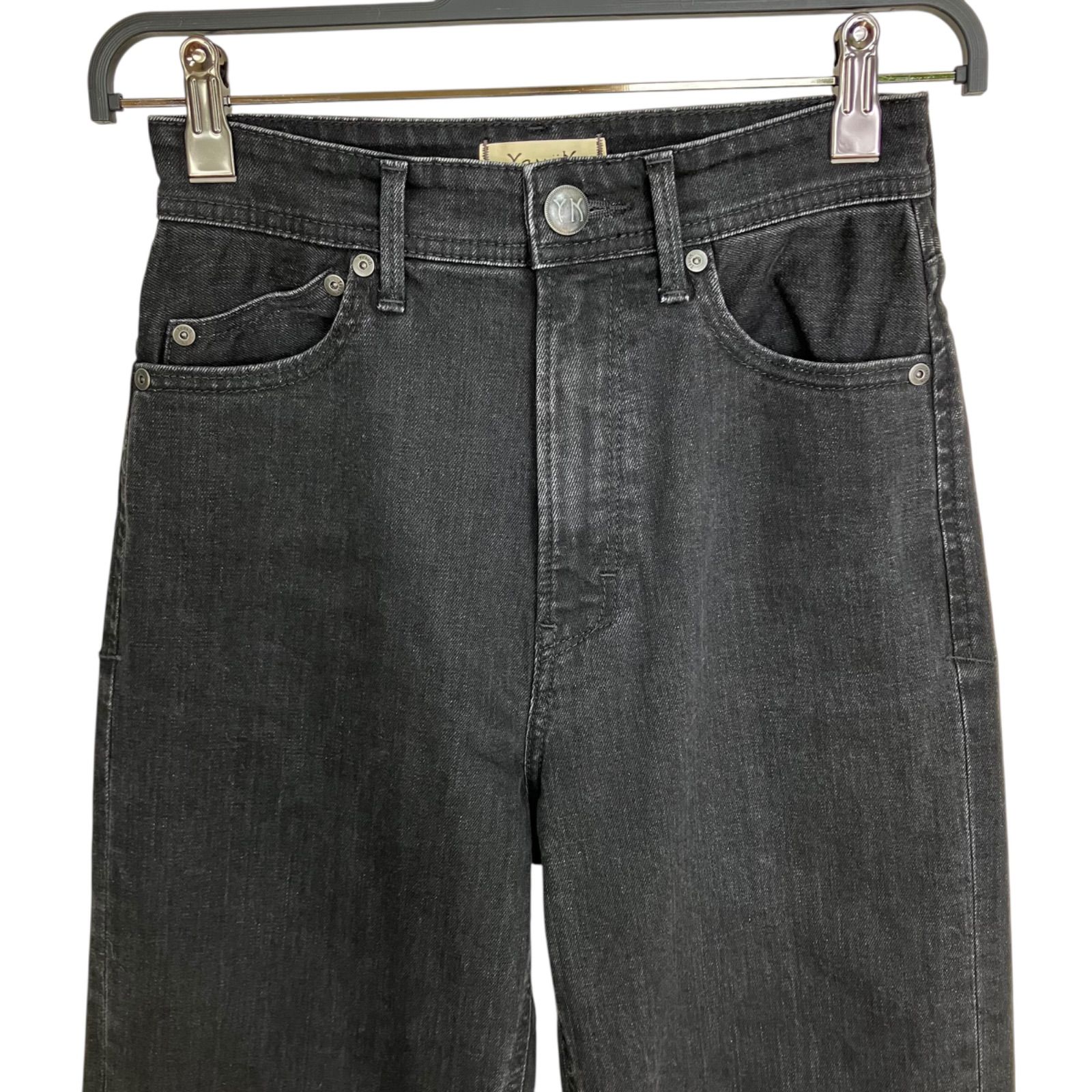 YANUK ボーイズストレート LEA OBK 23 ブラック黒 ヤヌーク デニムパンツ コットン 57142237 DECORATOM_COM_BR