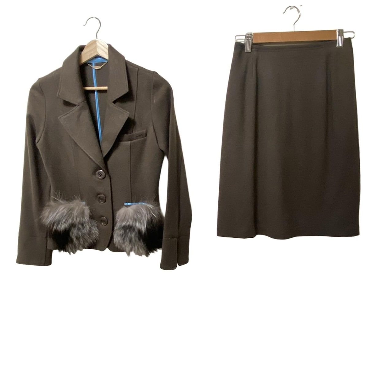 Regina Romantico レジィーナロマンティコ スカートスーツ レディース - ダークブラウン ウエストゴム