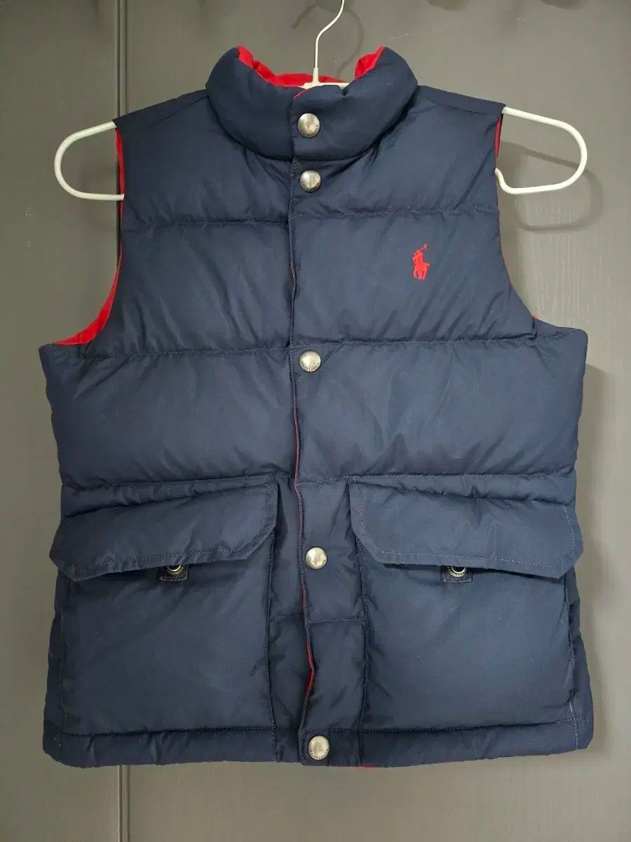 ポロラルフローレン キッズ リバーシブル ダウン ベスト 120 状態良し