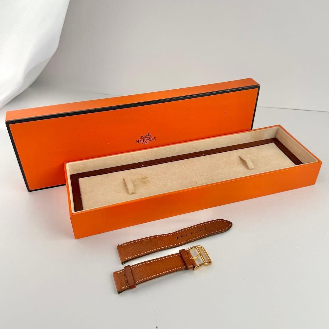 エルメス Hウォッチ ゴールド 新品ベルト 新品電池 レディース 腕時計