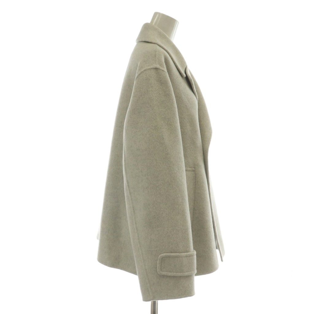ギャルリーヴィー GALERIE VIE トゥモローランド 22AW ウール カシミヤ ダブルフェイス Pコート ピーコート アウター ミドル F グレー XZ GY19