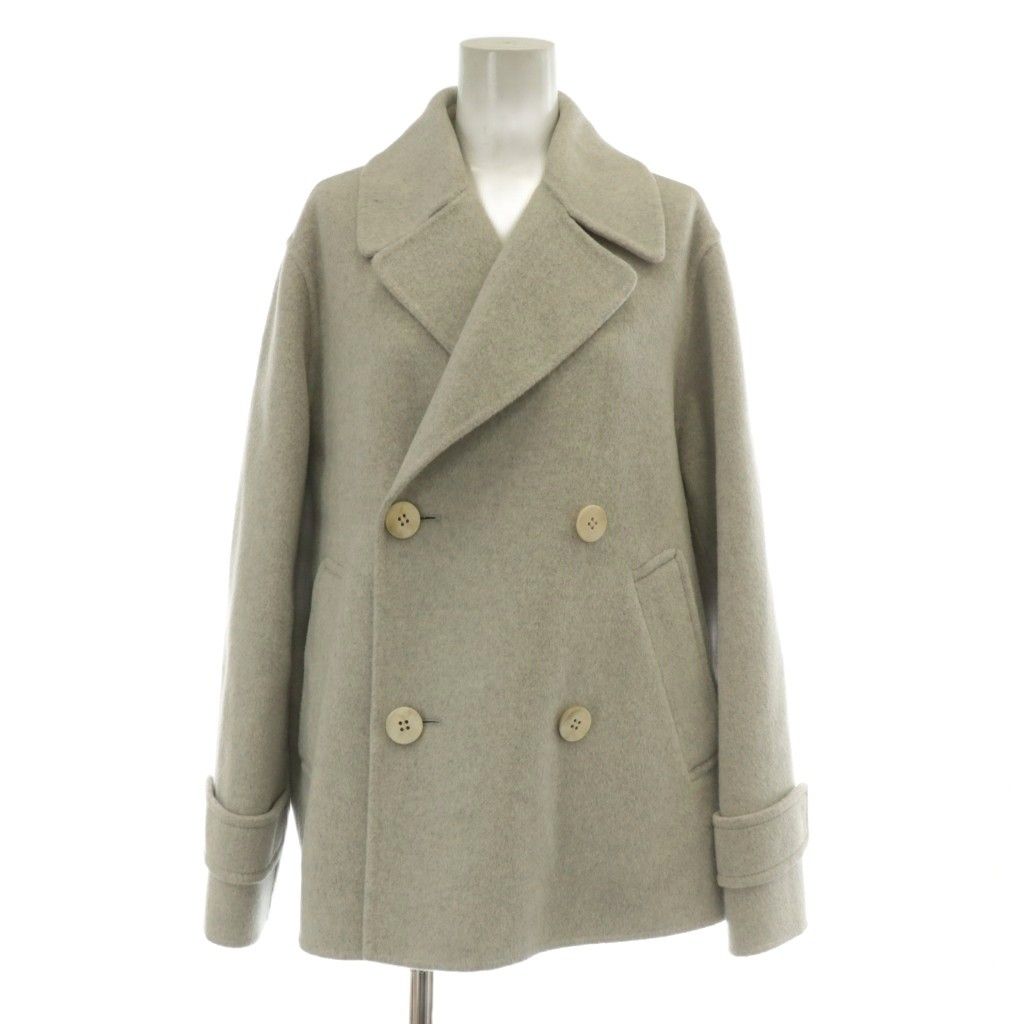 ギャルリーヴィー GALERIE VIE トゥモローランド 22AW ウール カシミヤ ダブルフェイス Pコート ピーコート アウター ミドル F グレー |XZ GY19