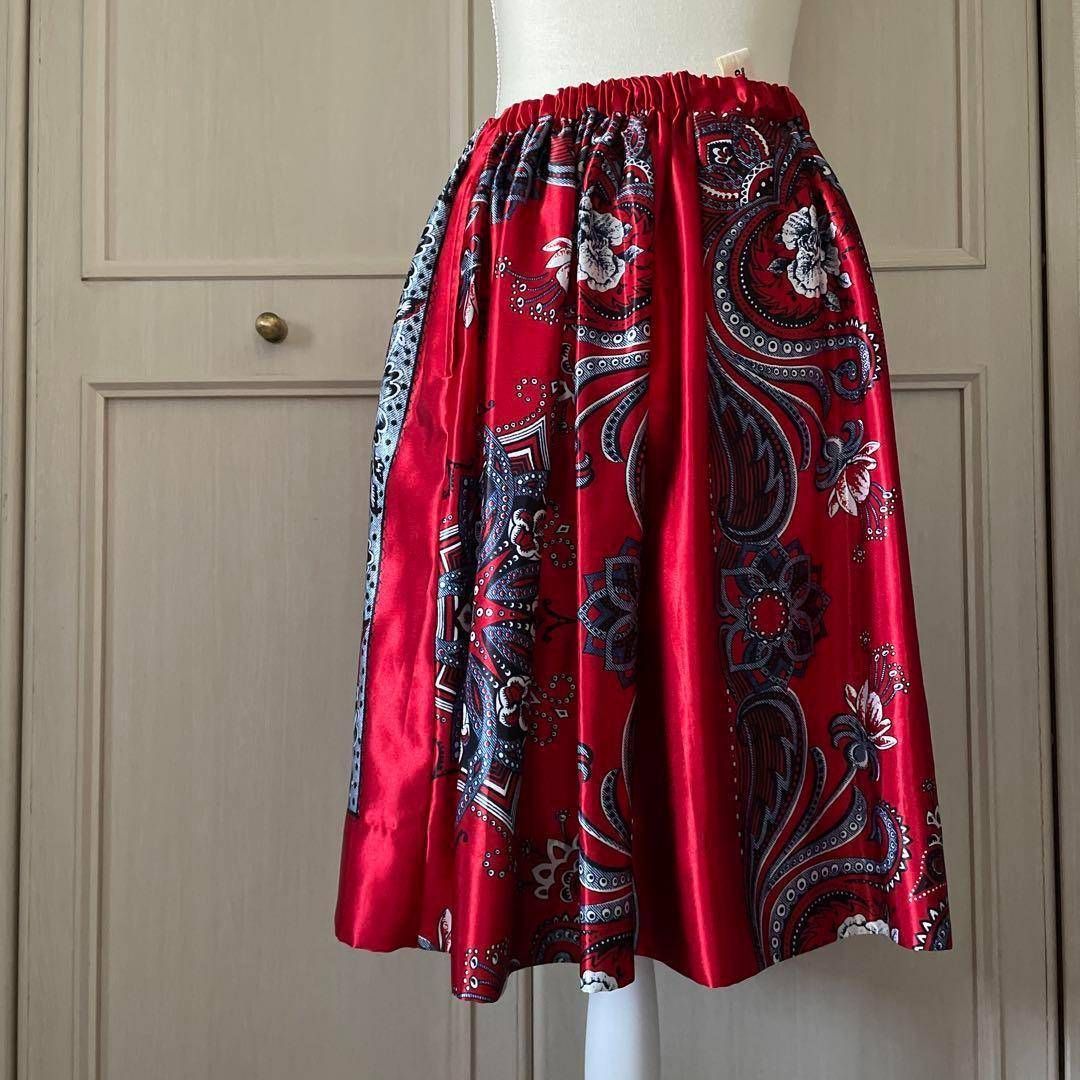 54 タオ tao commedesGARCONS コムデギャルソン スカート サテン 総柄 