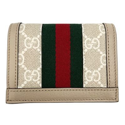 GUCCI グッチ GGキャンバス 523155 オフィディア GGカード コインケース ウォレット 二つ折り財布 小銭入れあり ベージュ 25034063 SA