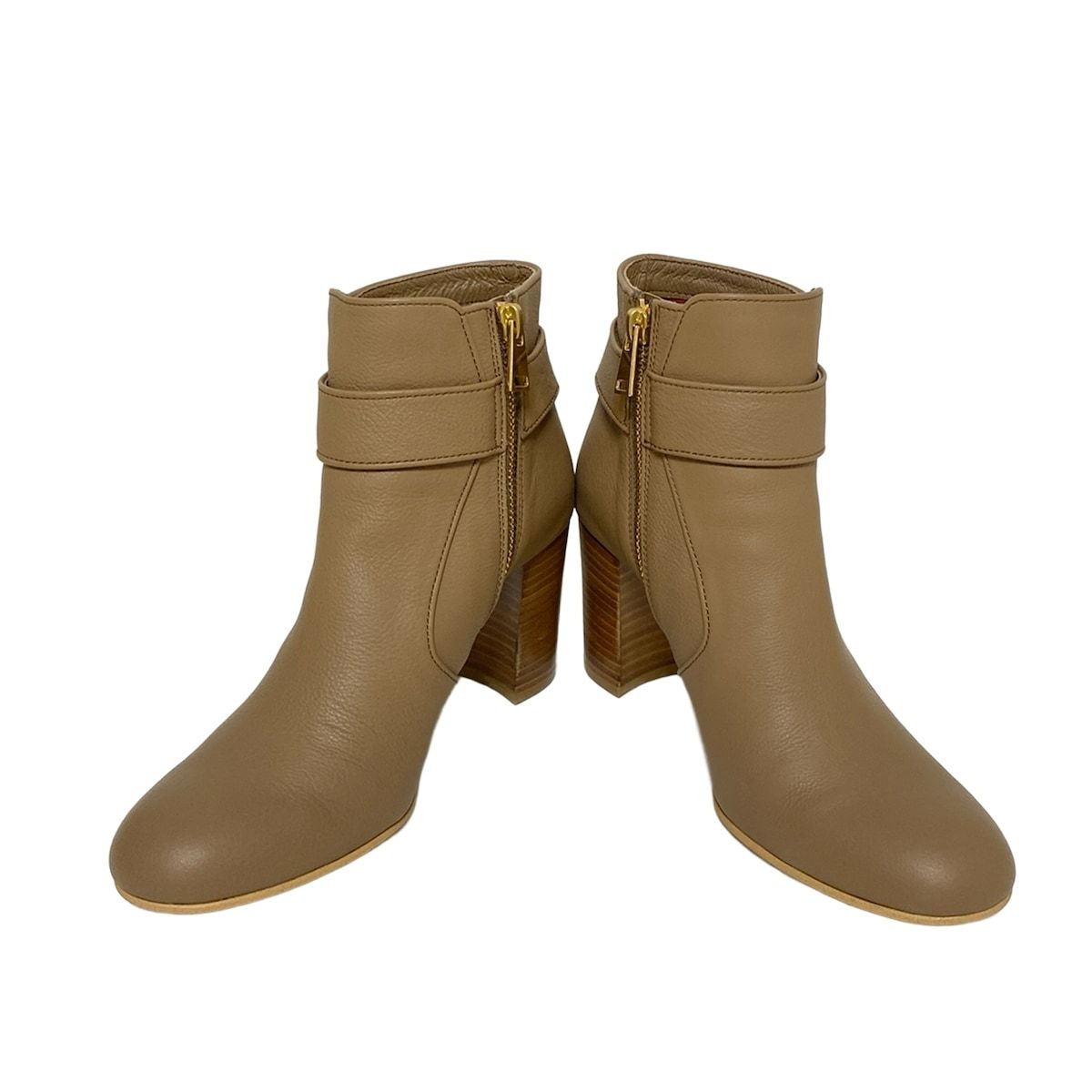 BLUE LABEL CRESTBRIDGE ブルーレーベルクレストブリッジ ショートブーツ S レディース - ベージュ レザー