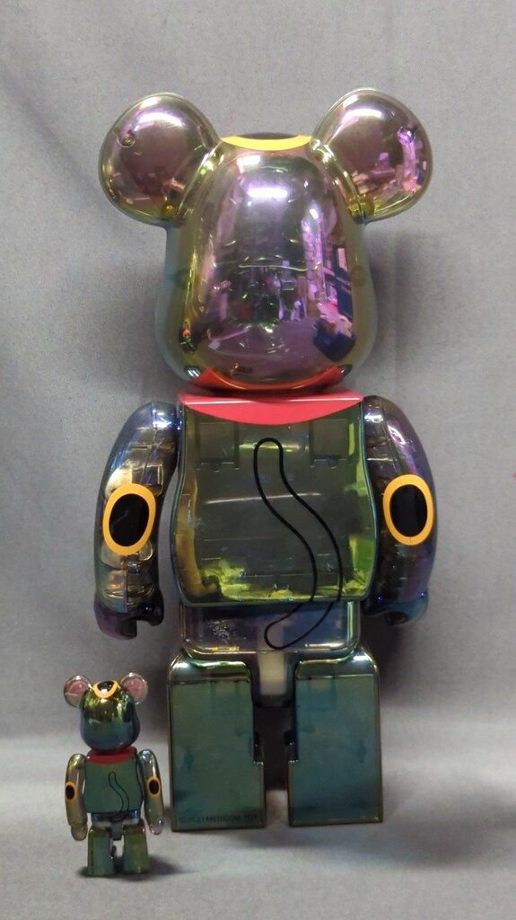 BE RBRICK 招き猫ベアブリック黒透明メッキ -400% 100 400%