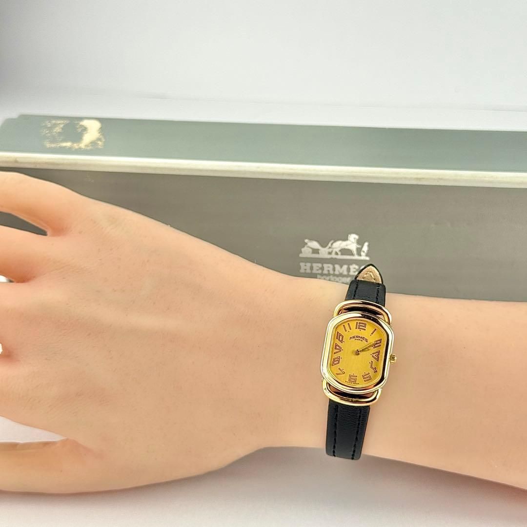 エルメス ラリー 新品ベルト 新品電池 箱付き レディース 腕時計 560