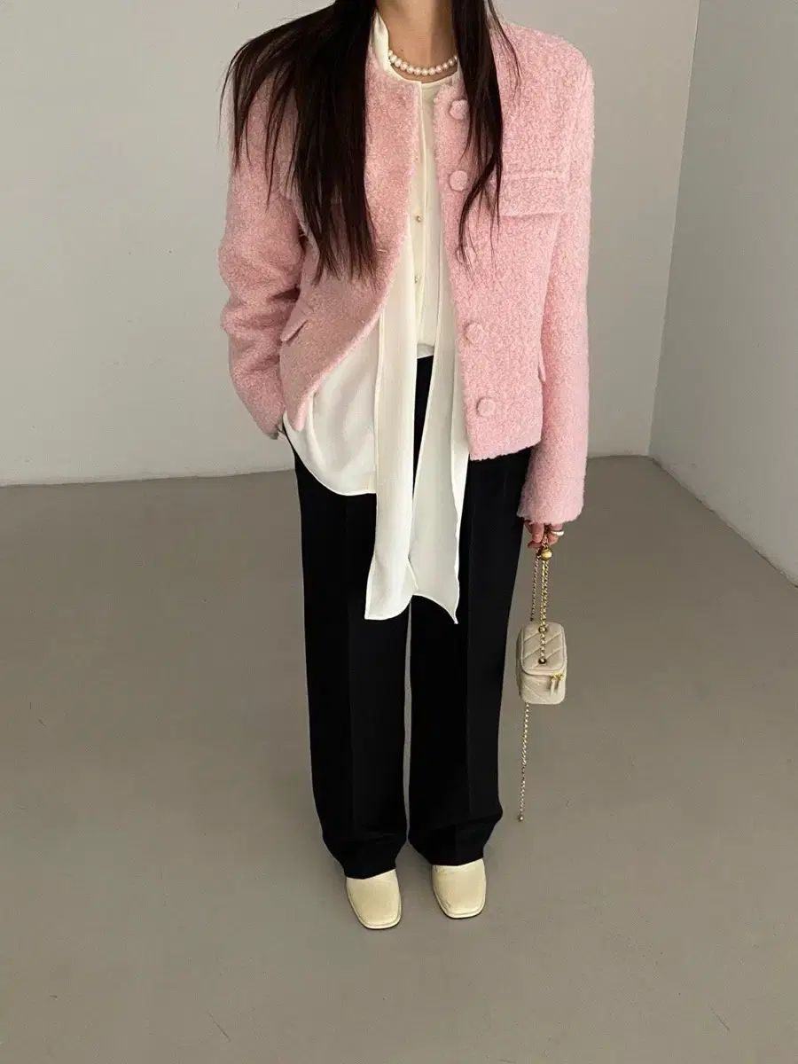 ピンク ツイード