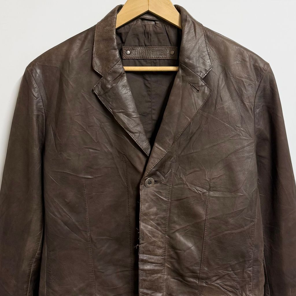 KORINTAGE レザージャケット テーラードジャケット フロントボタン