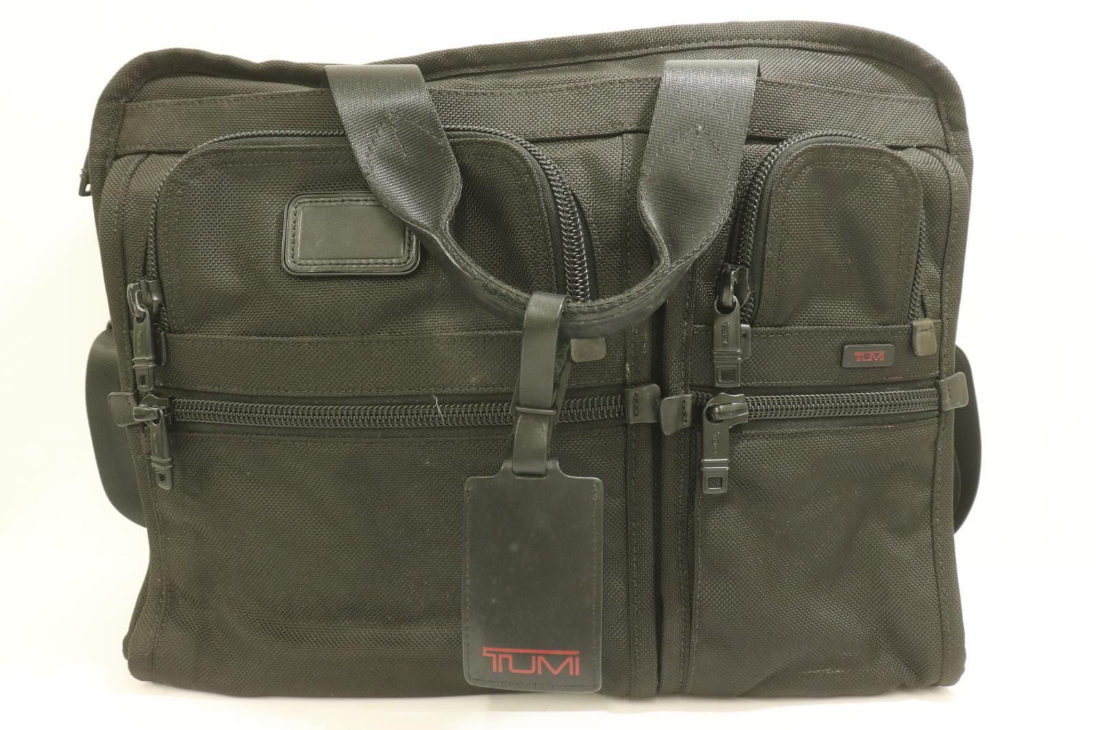 TUMI メンズビジネスバッグ ブリーフケース 黒 ブラック ロゴ