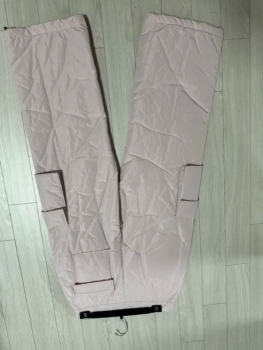 リボン빛 パデッド ポケット パンツ ピンク ダウンパンツ
