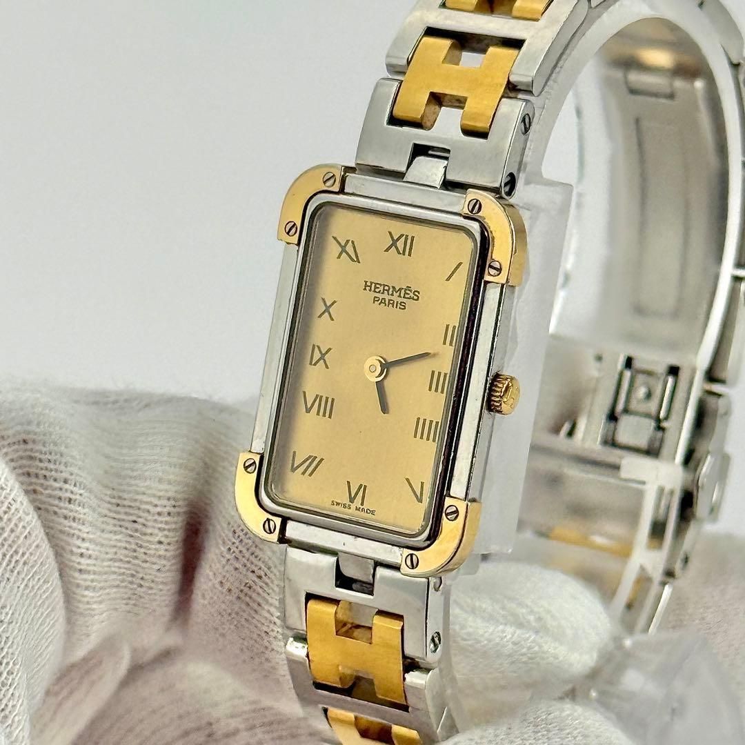 エルメス クロアジュール Hベルト 新品電池 レディース 腕時計 110
