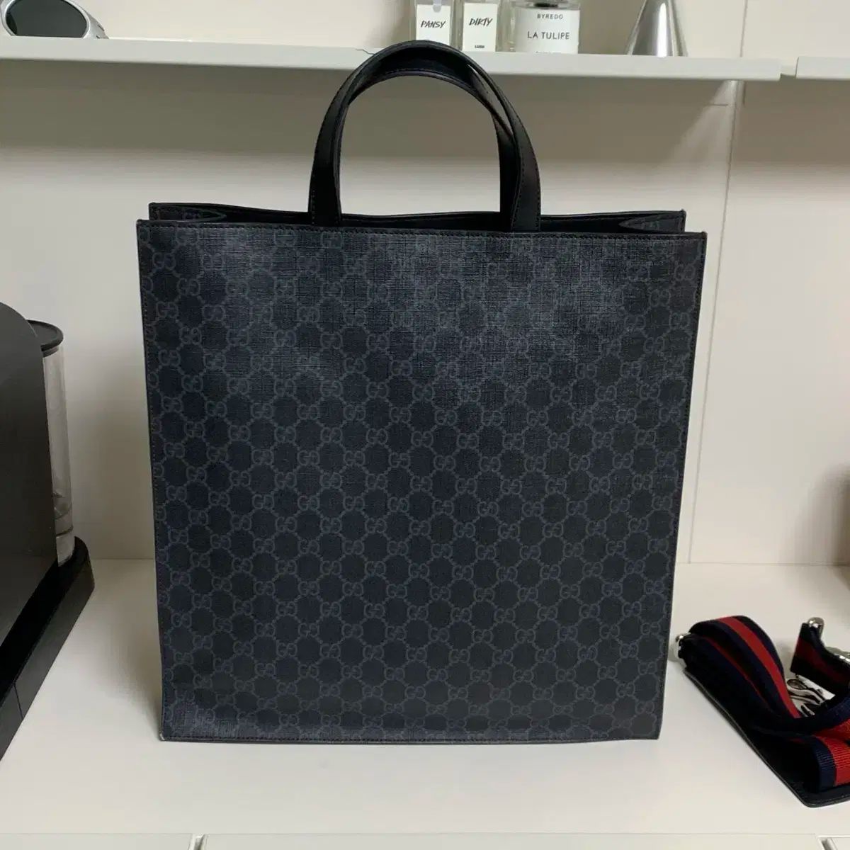 グッチ GG Supreme トートバッグ ブラック グレー